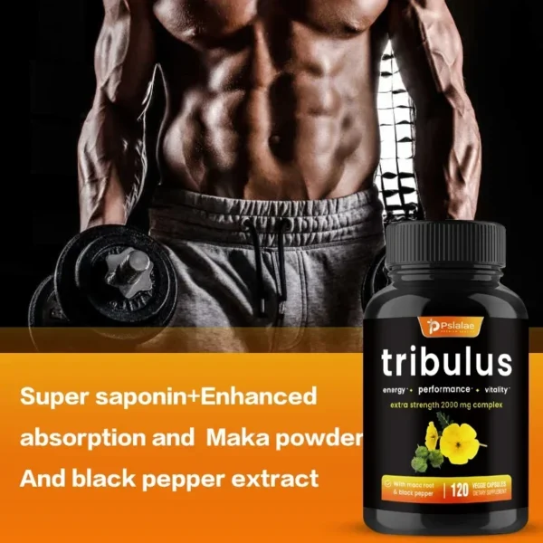 Organic Tribulus Terrestris Supplement 2000 Mg - with Maca and Black Pepper Extracts, Dietary CapsulesCapsules - Image 5