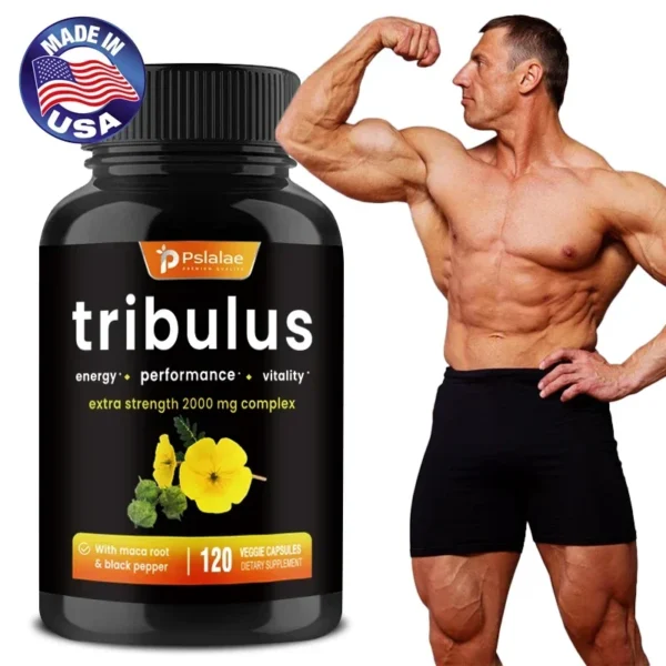 Organic Tribulus Terrestris Supplement 2000 Mg - with Maca and Black Pepper Extracts, Dietary CapsulesCapsules - Image 2