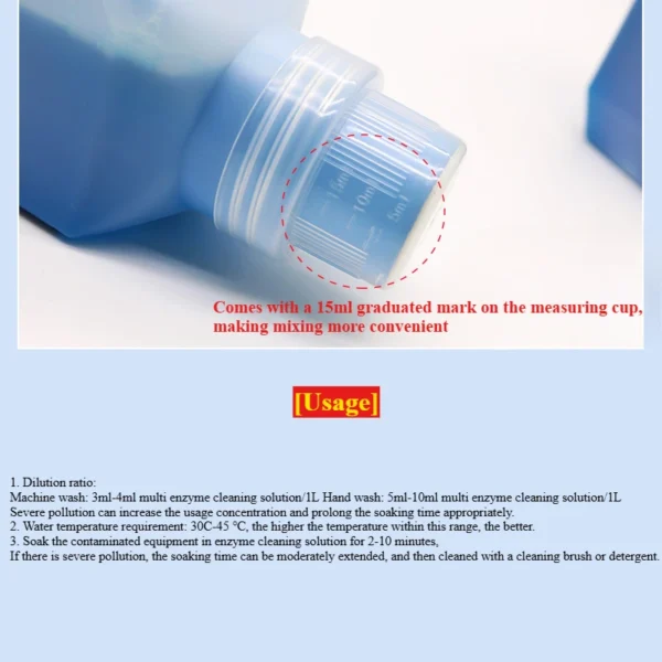 Dental Materials Multi Enzyme Cleaning Solution Oral Disinfection Equipment Cleaning Agent Cleaning Agent Dental Products - Image 3