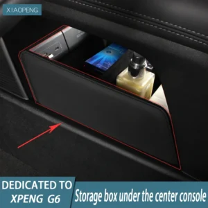 For Xpeng G6 PU Leather Car Lower Central Console Storage Box Organizer Holder Case Auto Interior Accessories