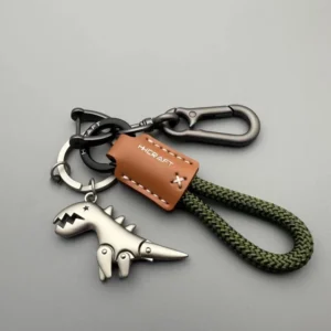Car Keychain Leather Braided Metal Woven Rope Pendant Vibe Car Pendant Motorcycle Handbag Charm For Car Interior Accessories
